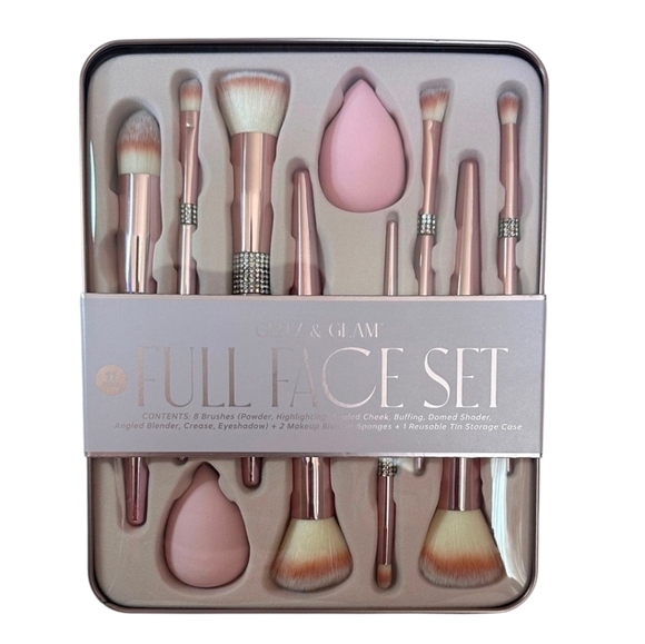 Glitz & Glam Other - 💕▪️Glitz & Glam ▪️Full Face Makeup 11pc Brush Set - Pink